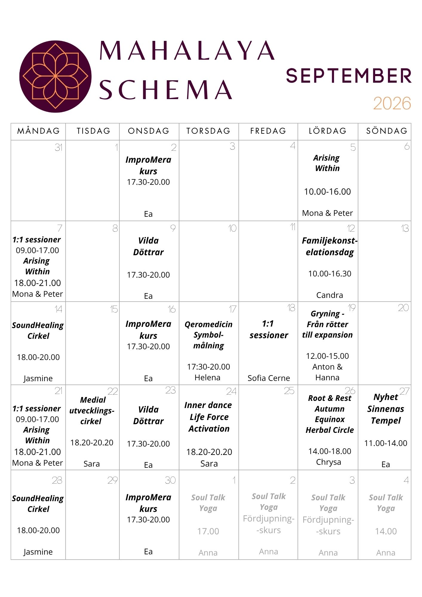 Mahalaya schema